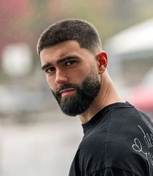 Buzz Cut with Razor Design