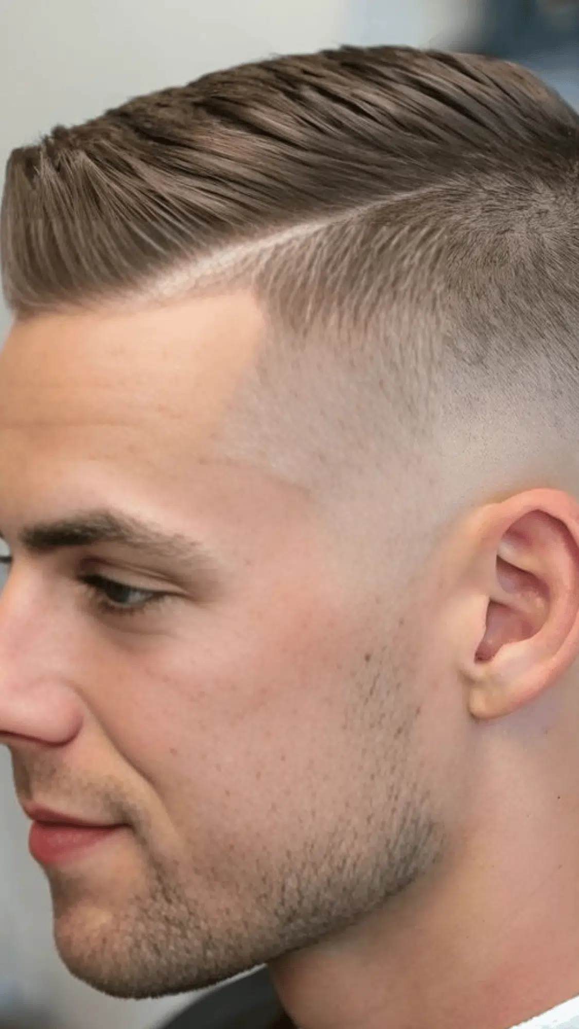 Hard Part Fade with Combed Back