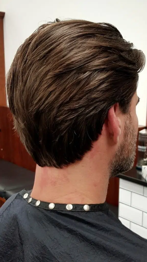 Scissor Cut with Natural Part