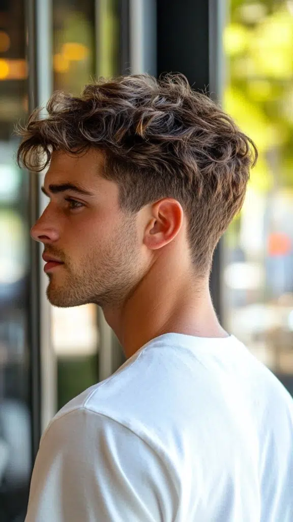 Wavy Side Part with Taper