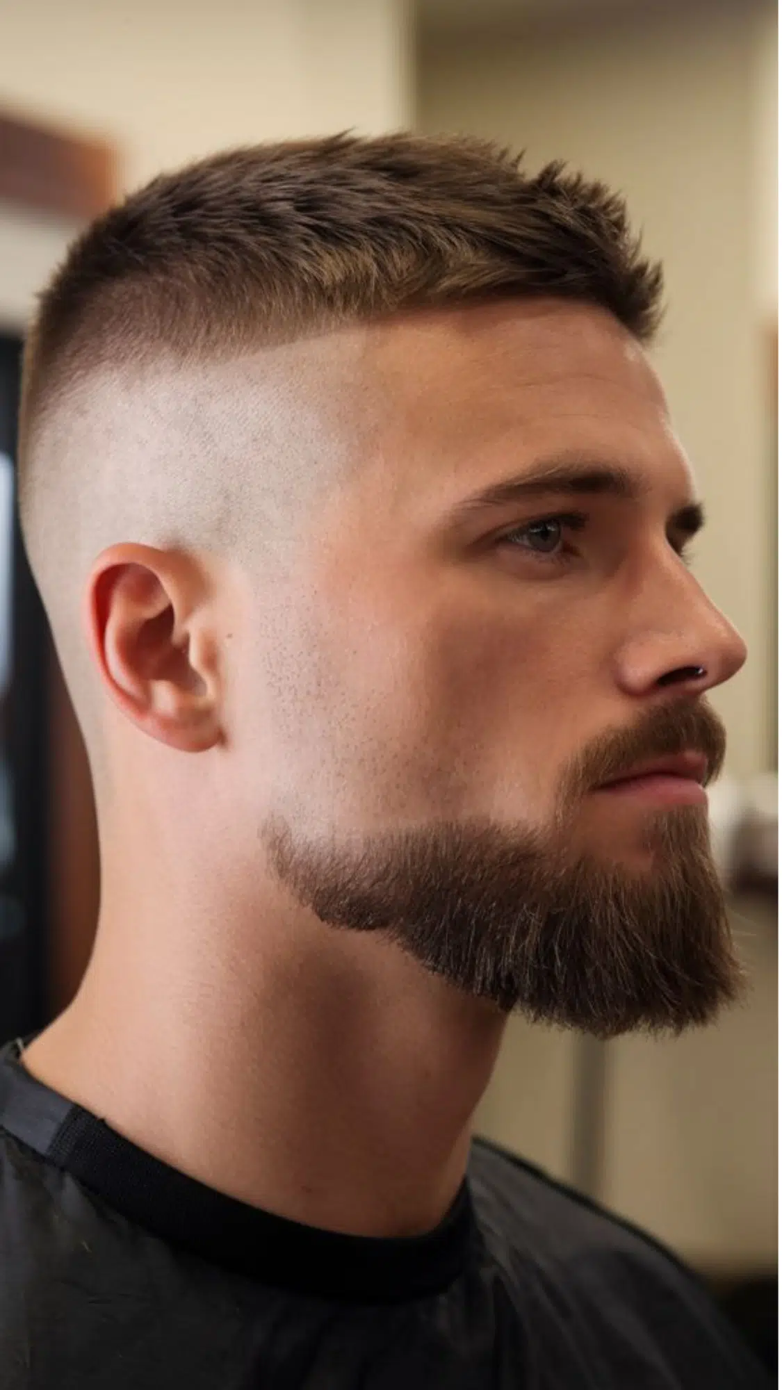 disconnected fade with beard