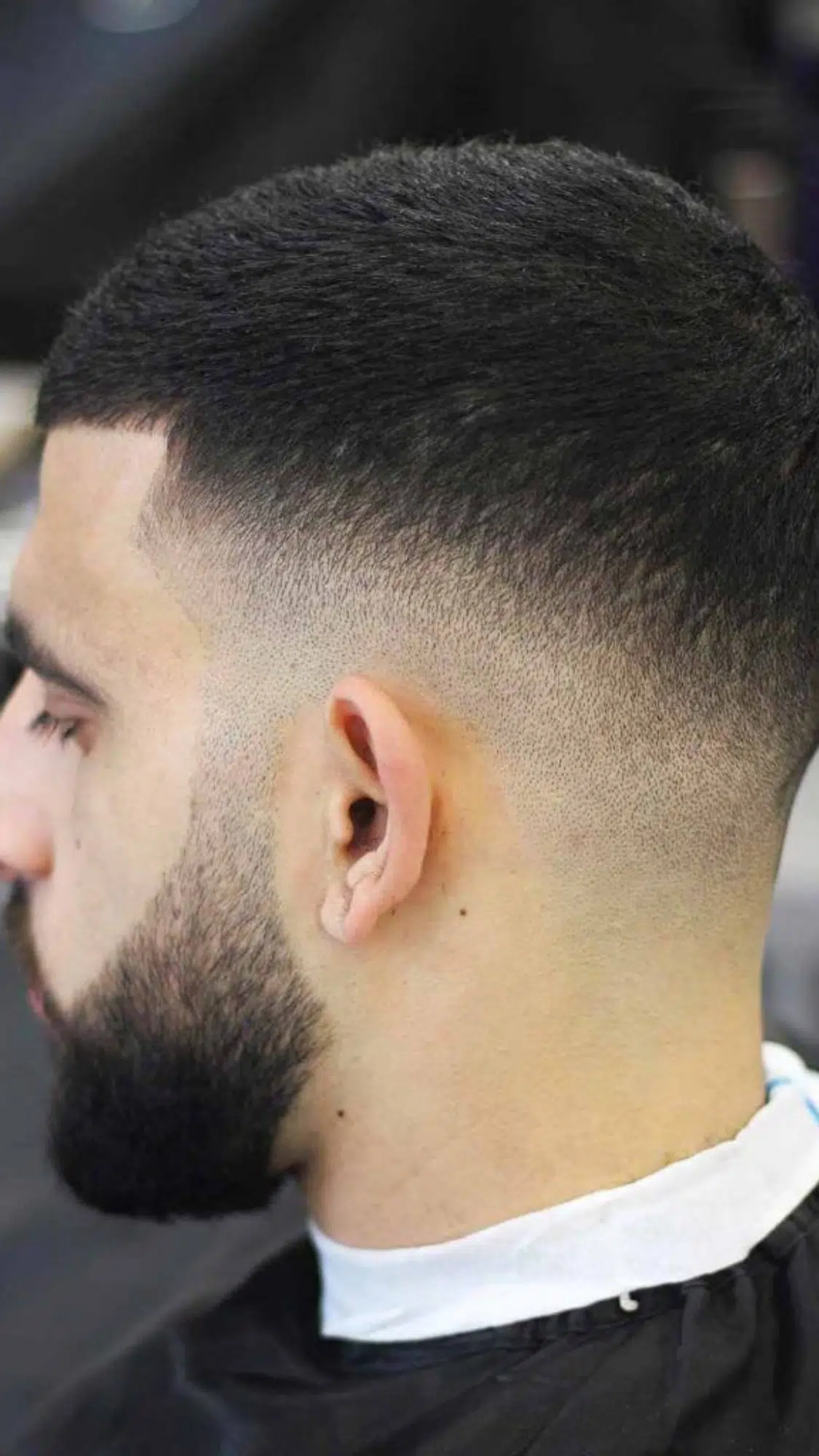 low fade with beard
