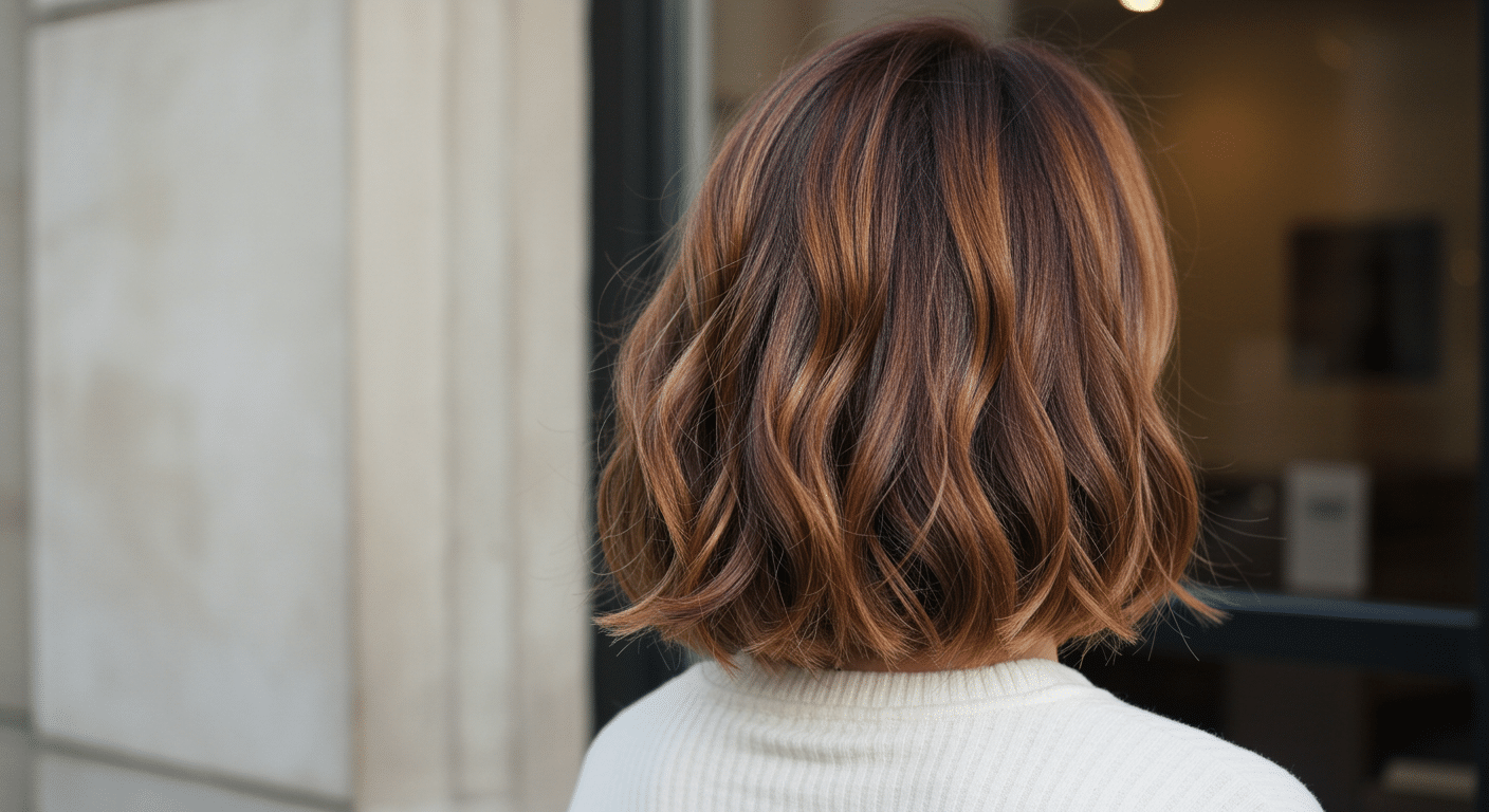 chocolate brown with caramel block