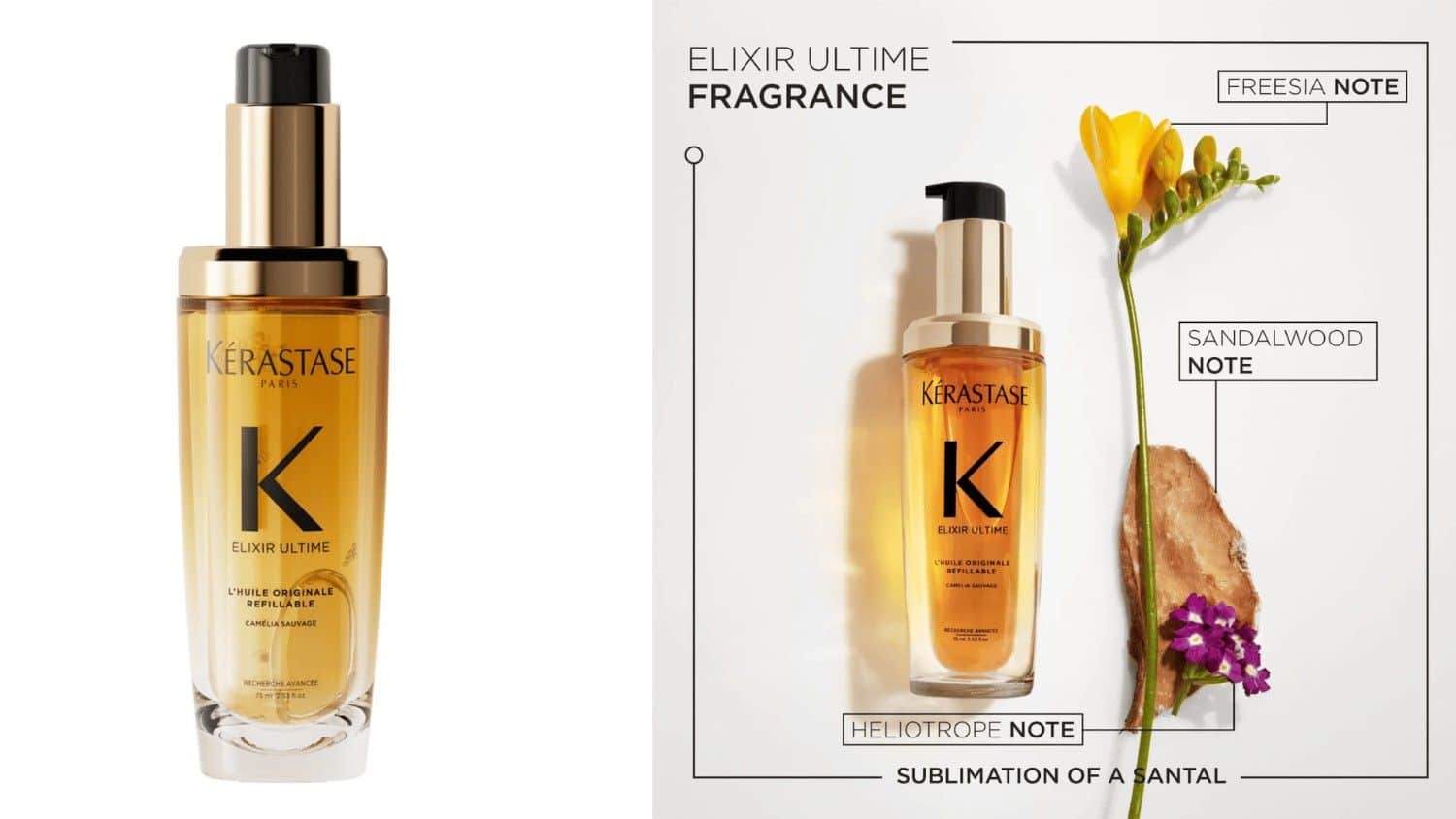 elixir ultime refillable hydrating hair oil