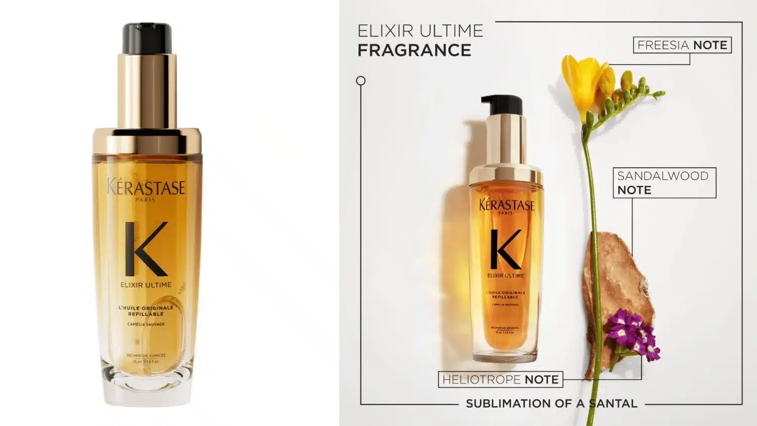 elixir ultime refillable hydrating hair oil