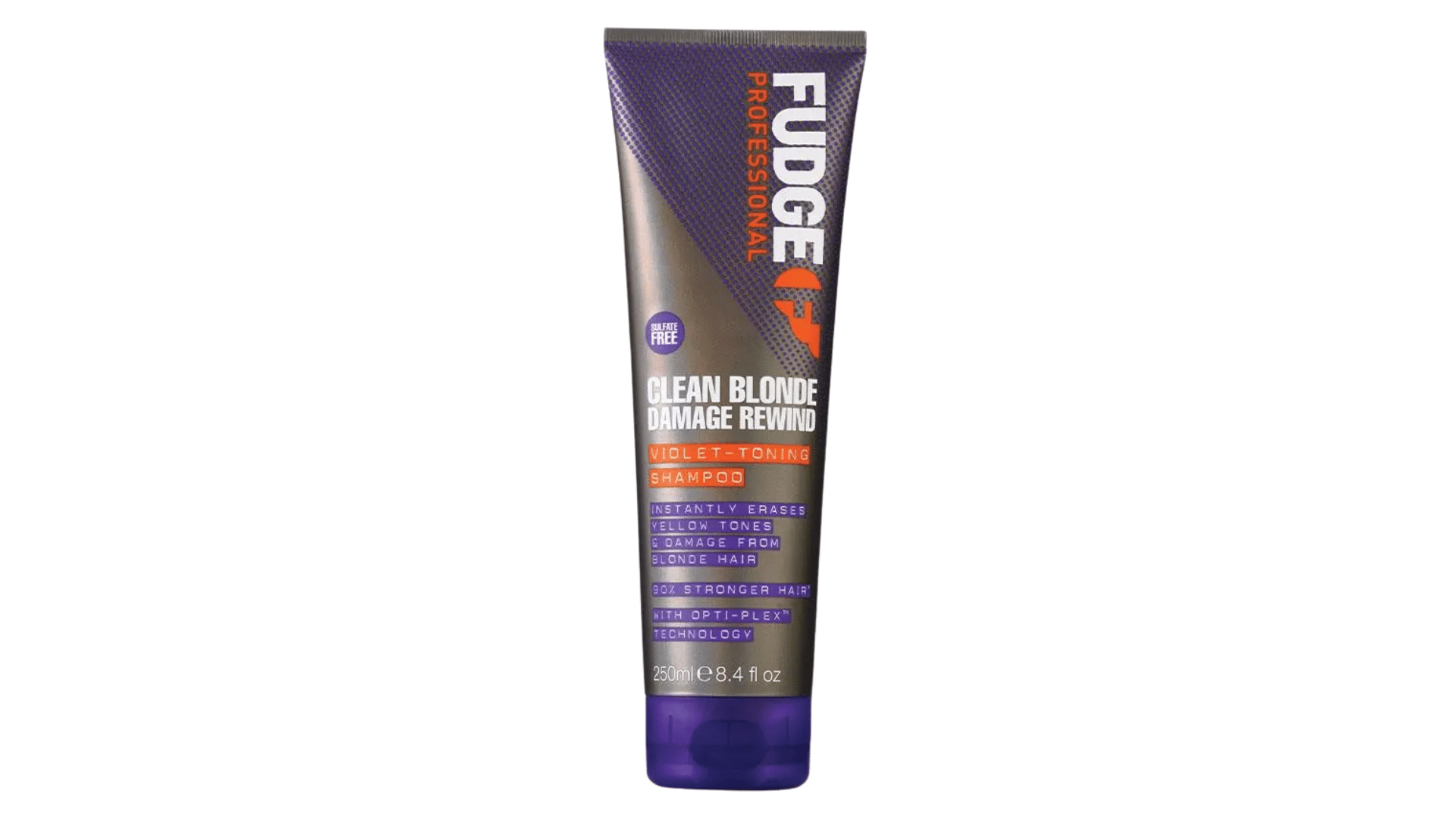 fudge professional clean blonde damage rewind purple toning shampoo