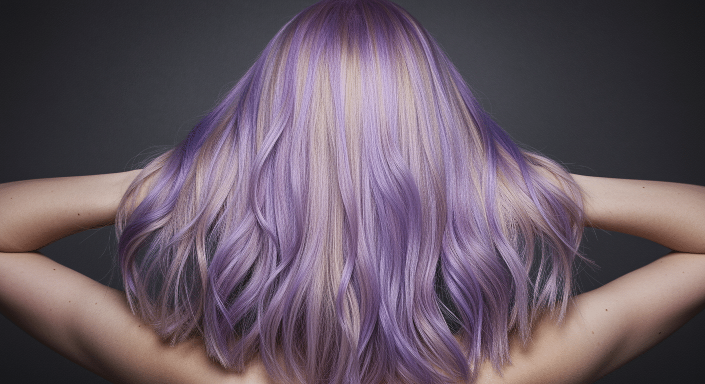 lavender block on ash blonde