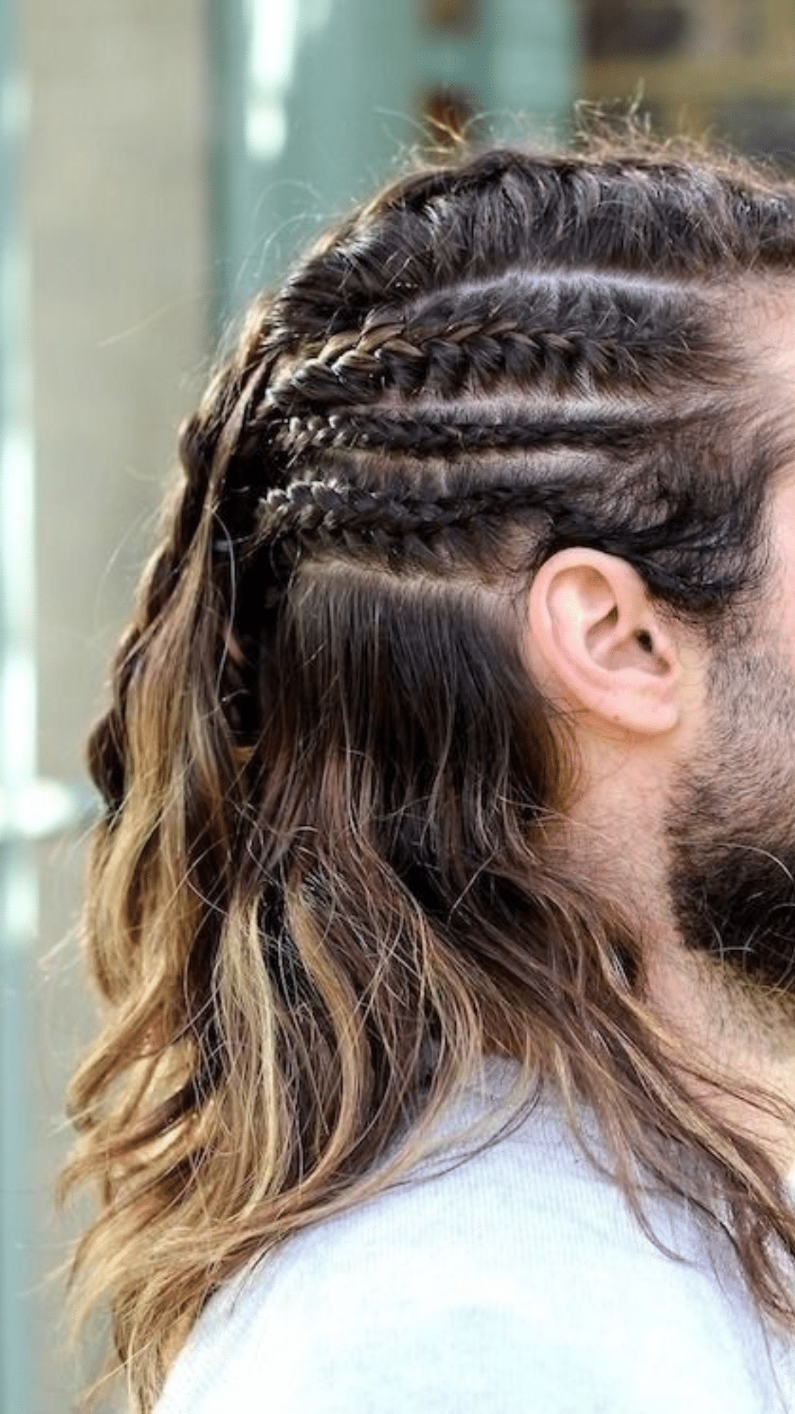 Long Curly Half Braid