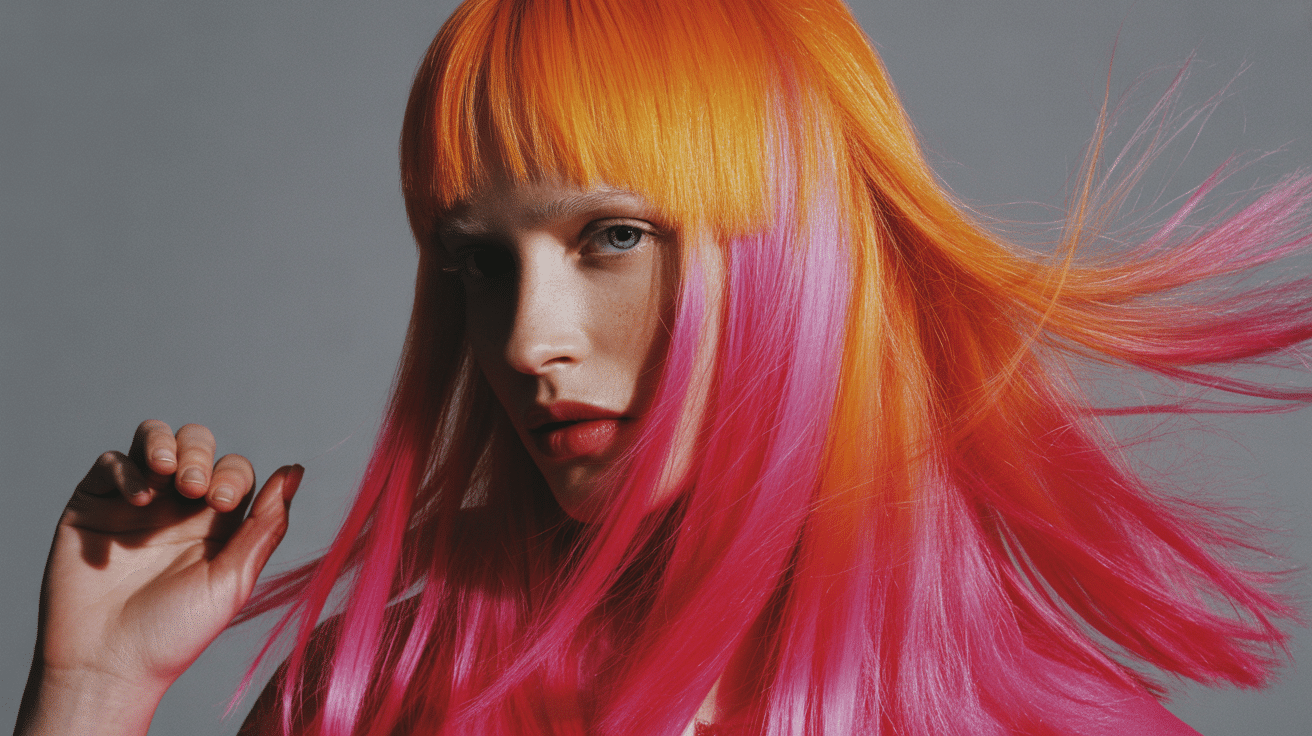 orange and pink sunset block