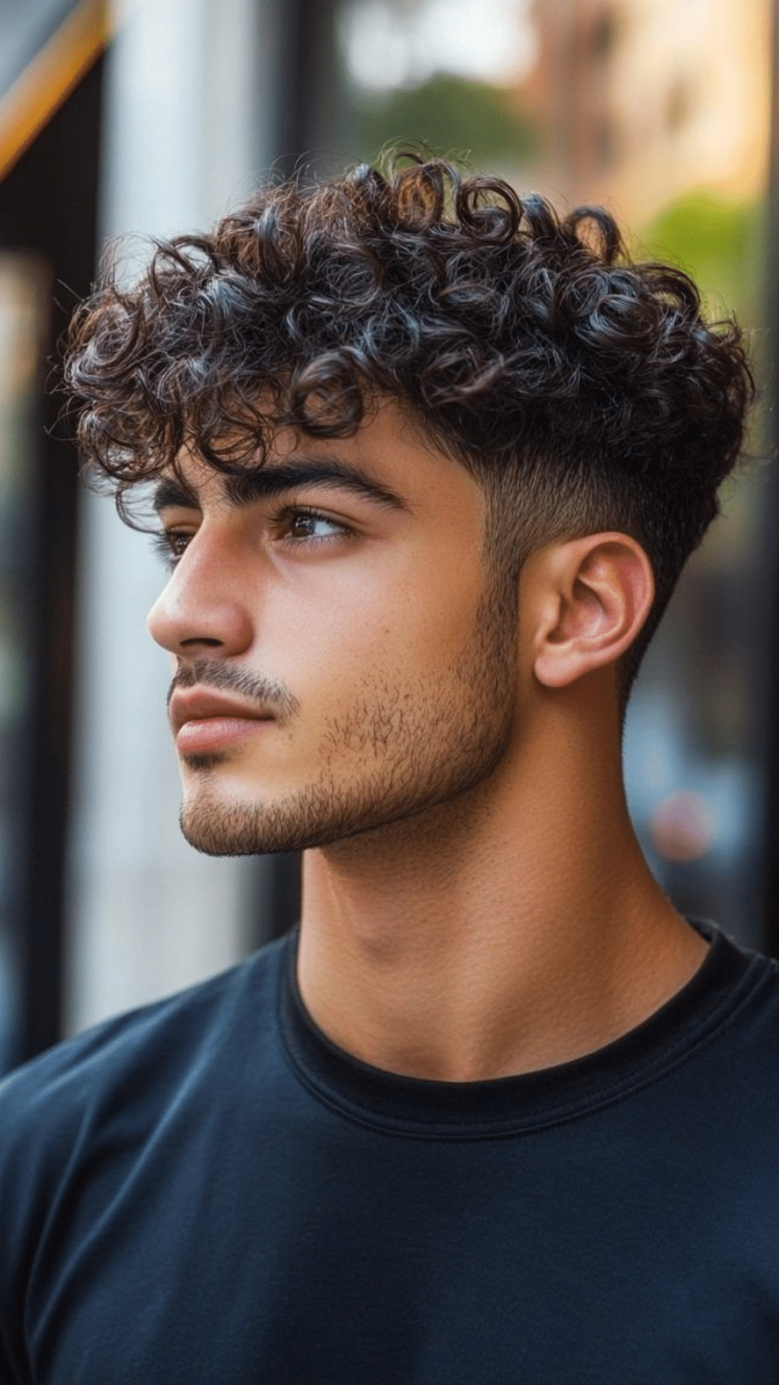 short curly undercut