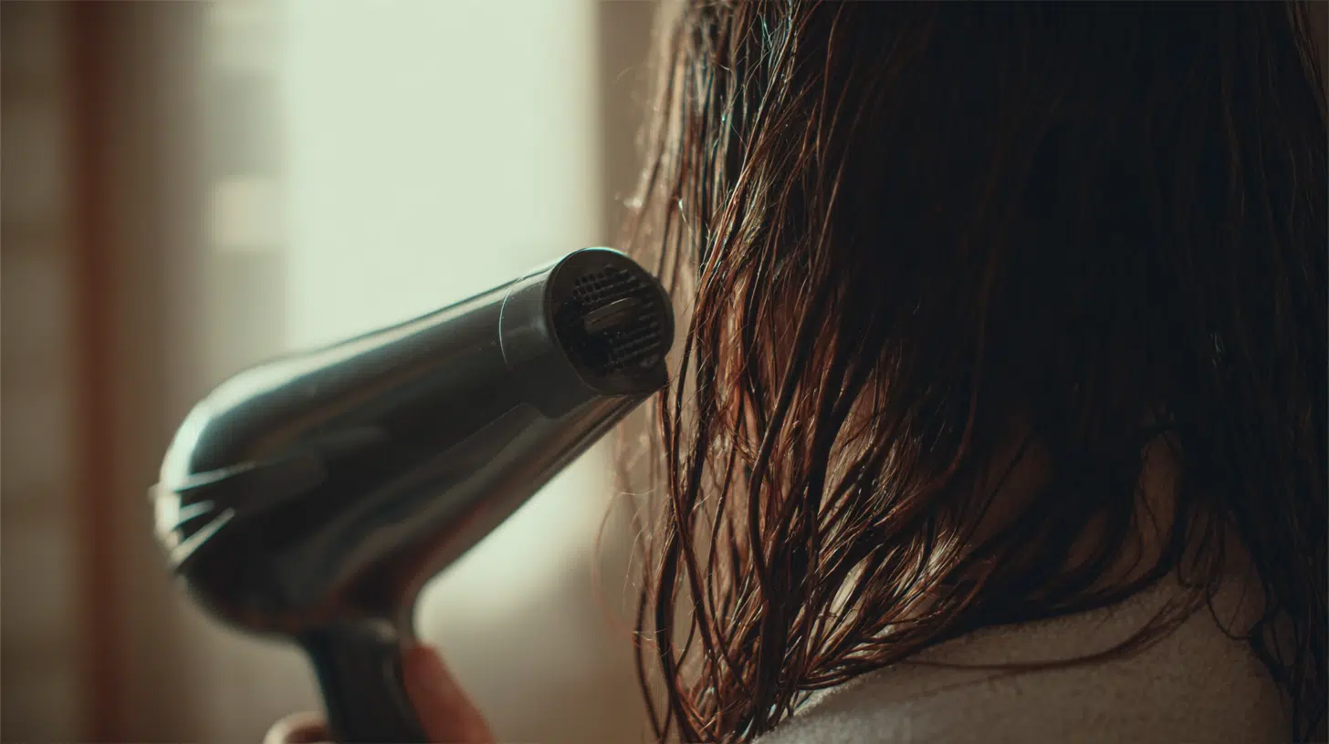 2 blow drying from damp