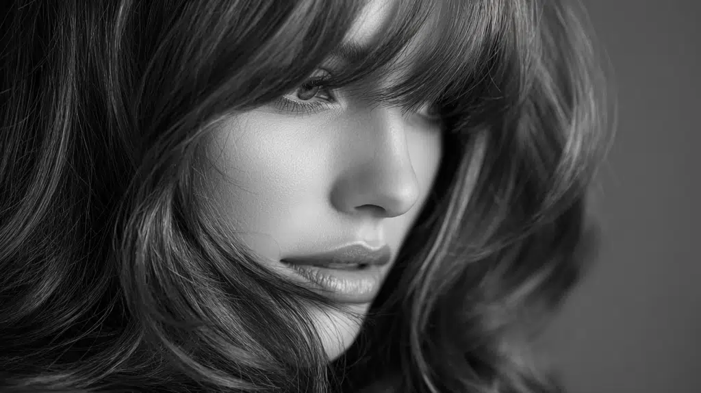 before and after brown hairs with silver highlights