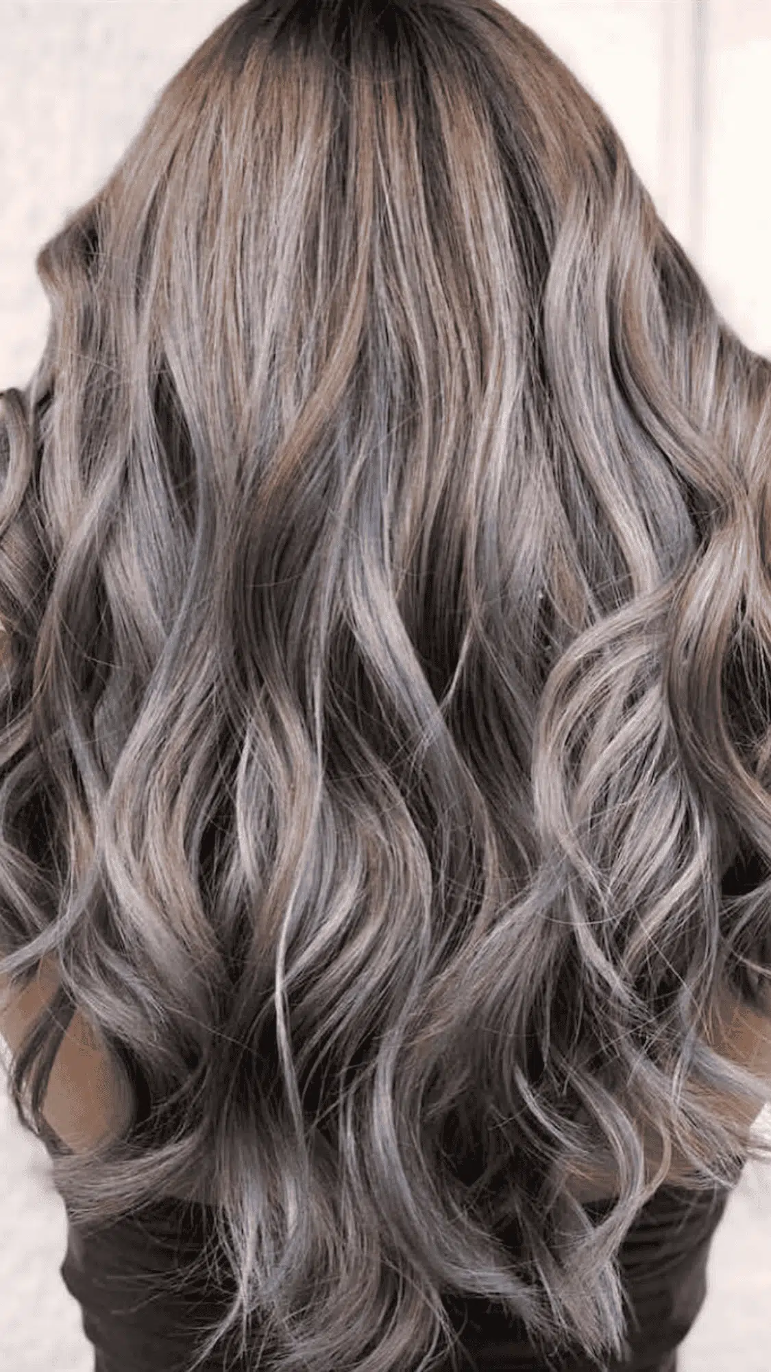 coarse brown hair with textured silver