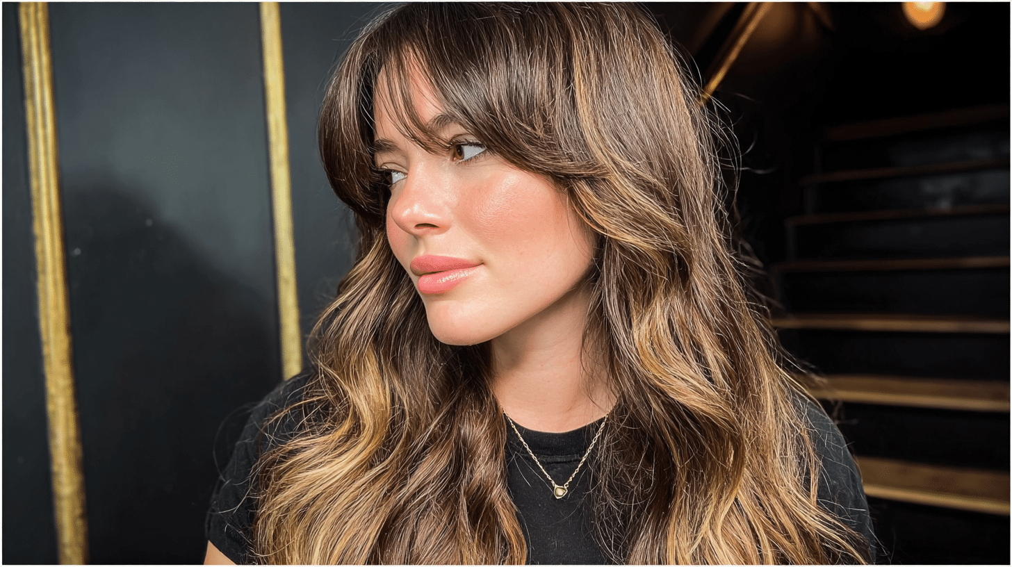 curtain bangs effect