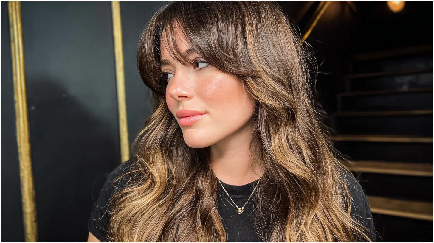 curtain bangs effect