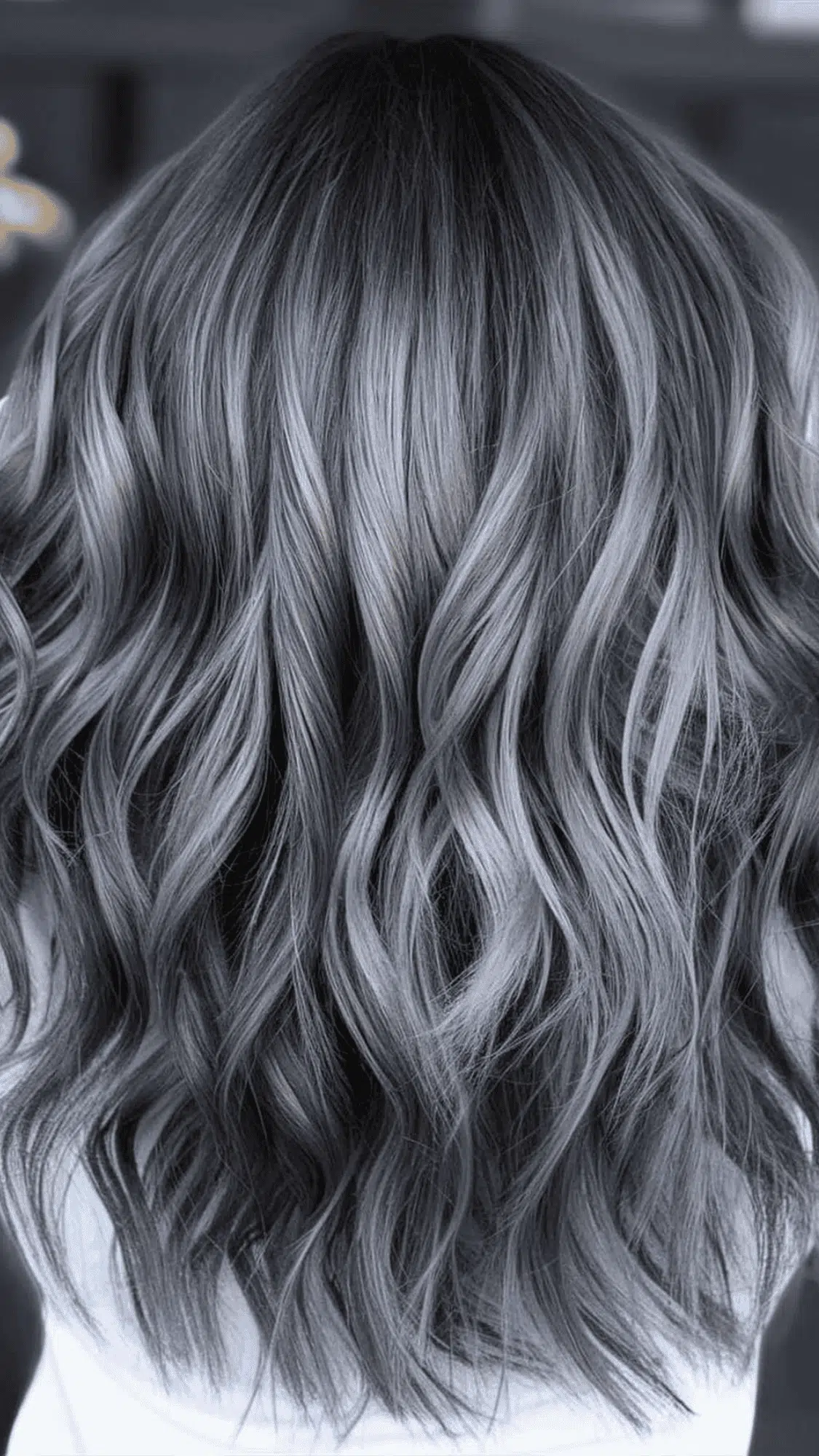 fine brown hair with delicate silver