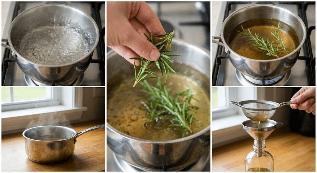 how to make rosemary water for hair
