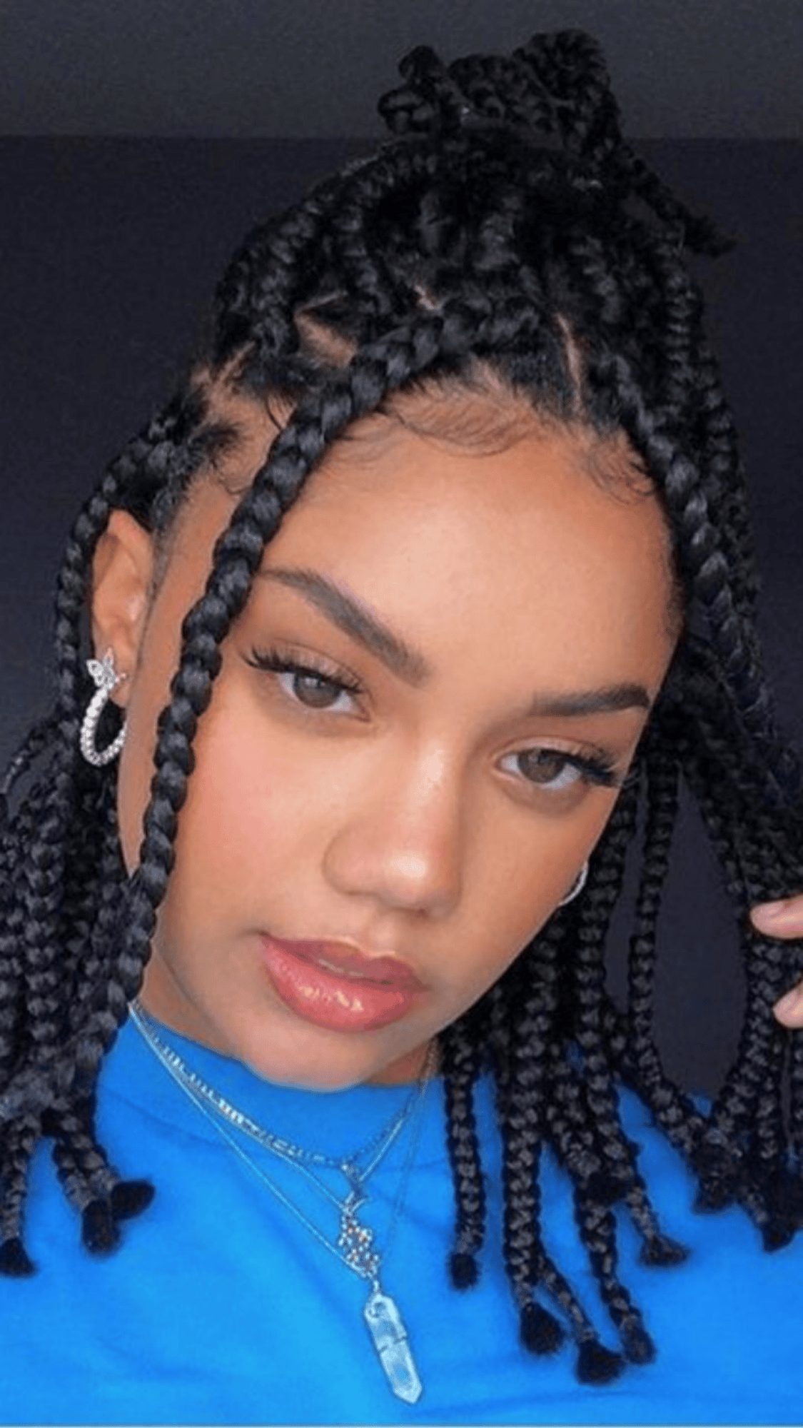 natural box braids