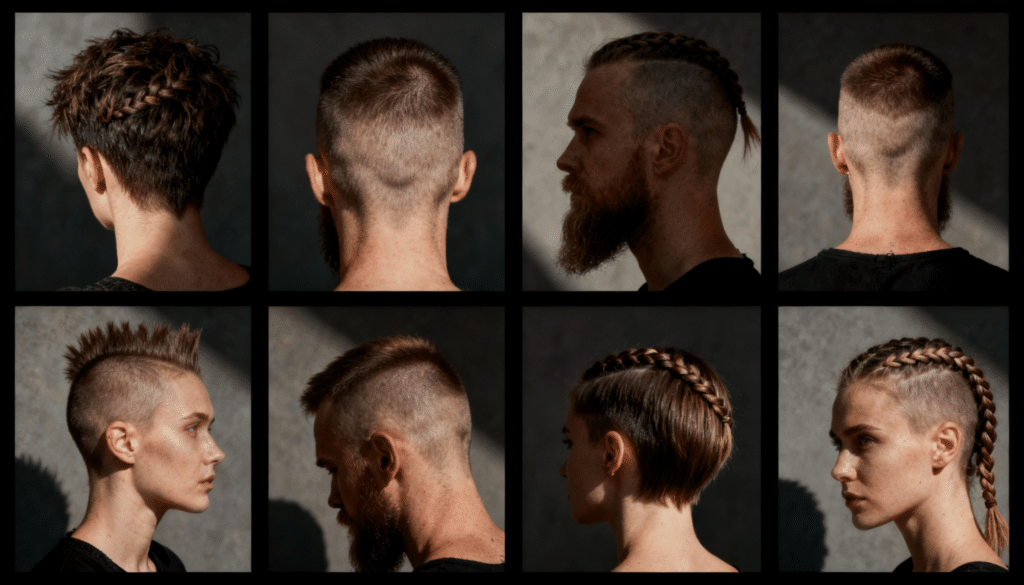 short viking haircut