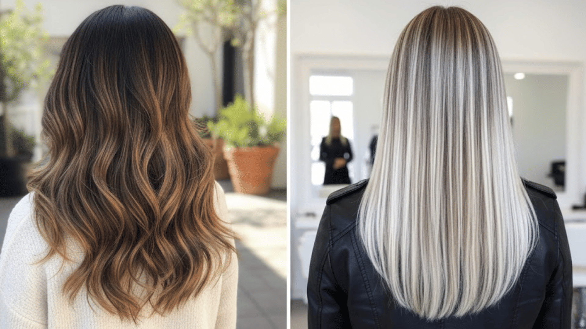 balayage vs full highlights straight hair