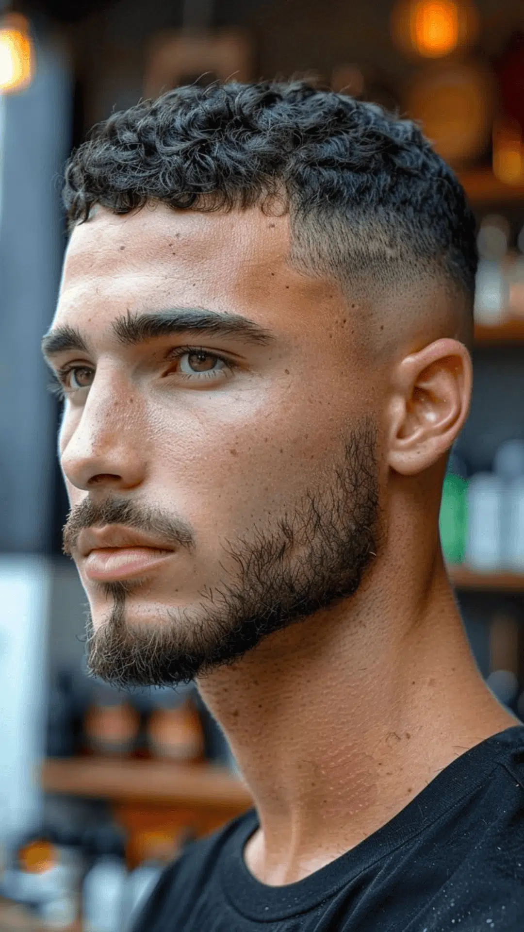 curly top fade