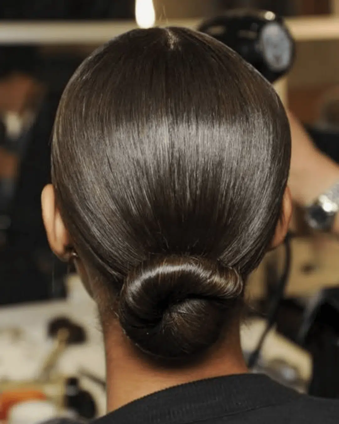 greasy hairstyles for work low bun