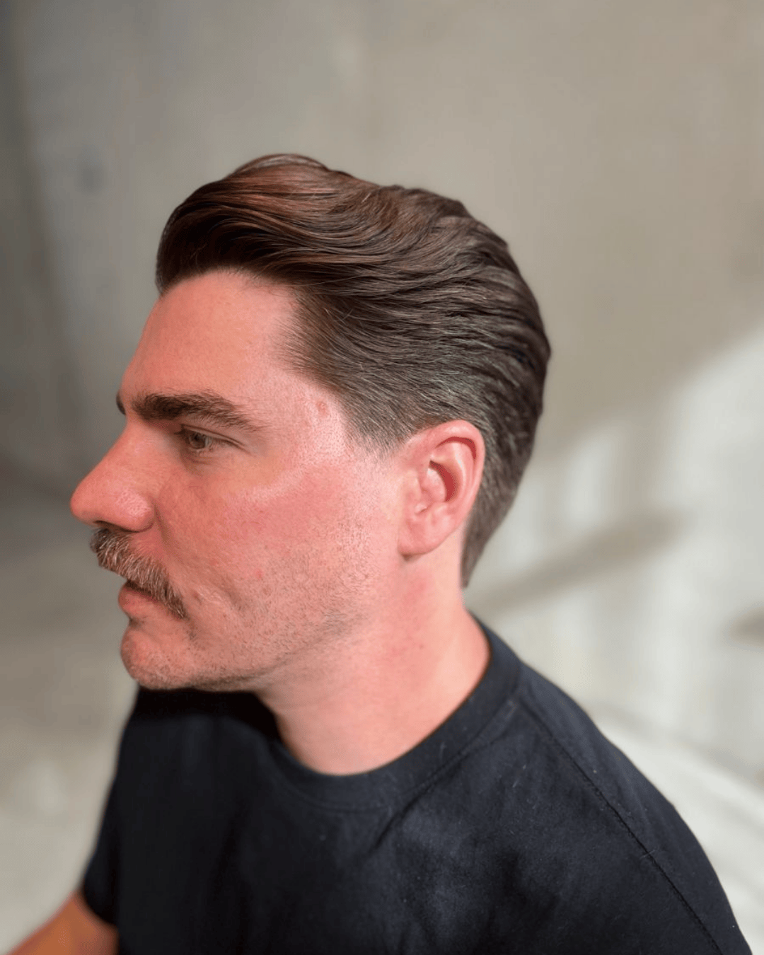 mens hairstyle greasy hair