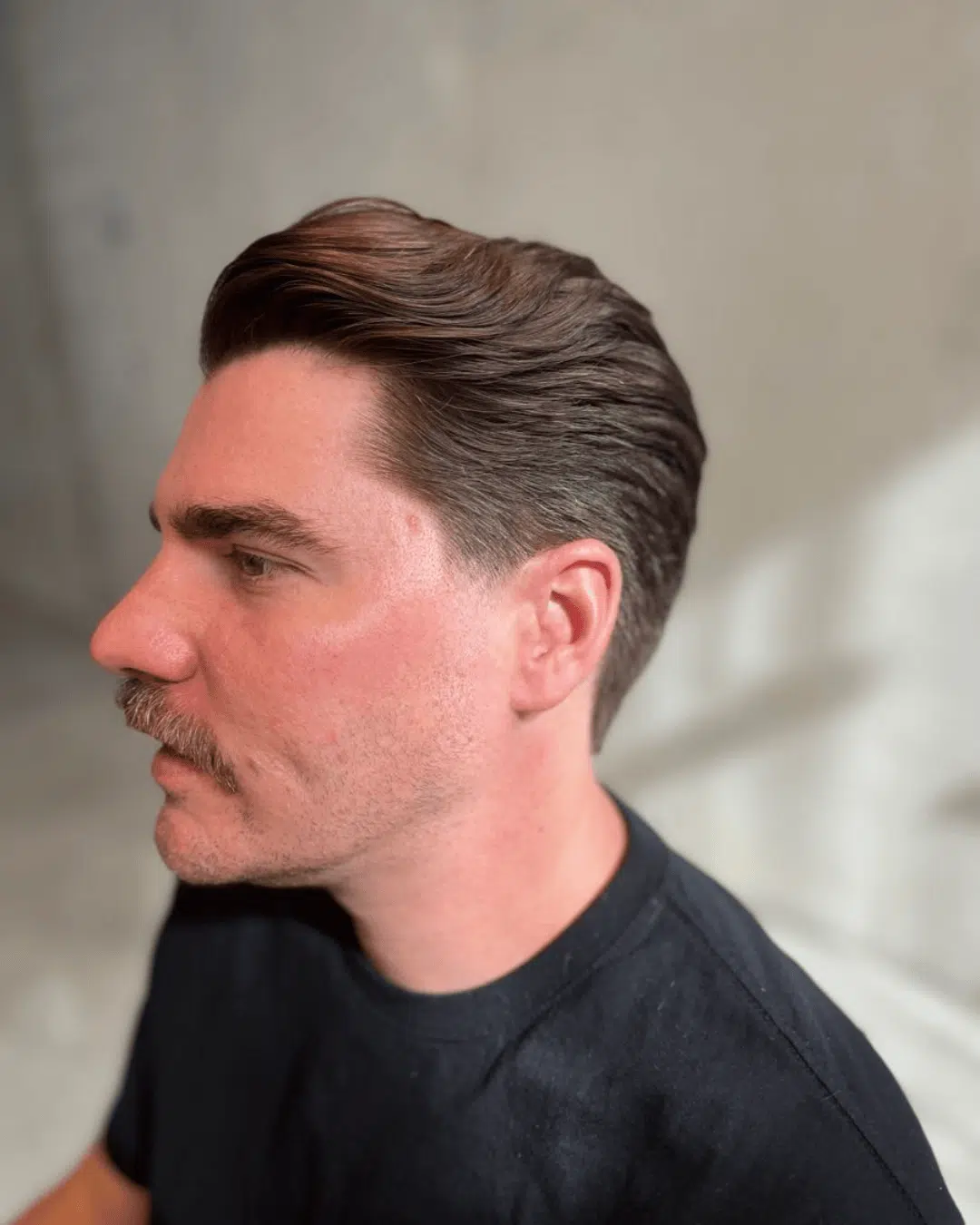 mens hairstyle greasy hair