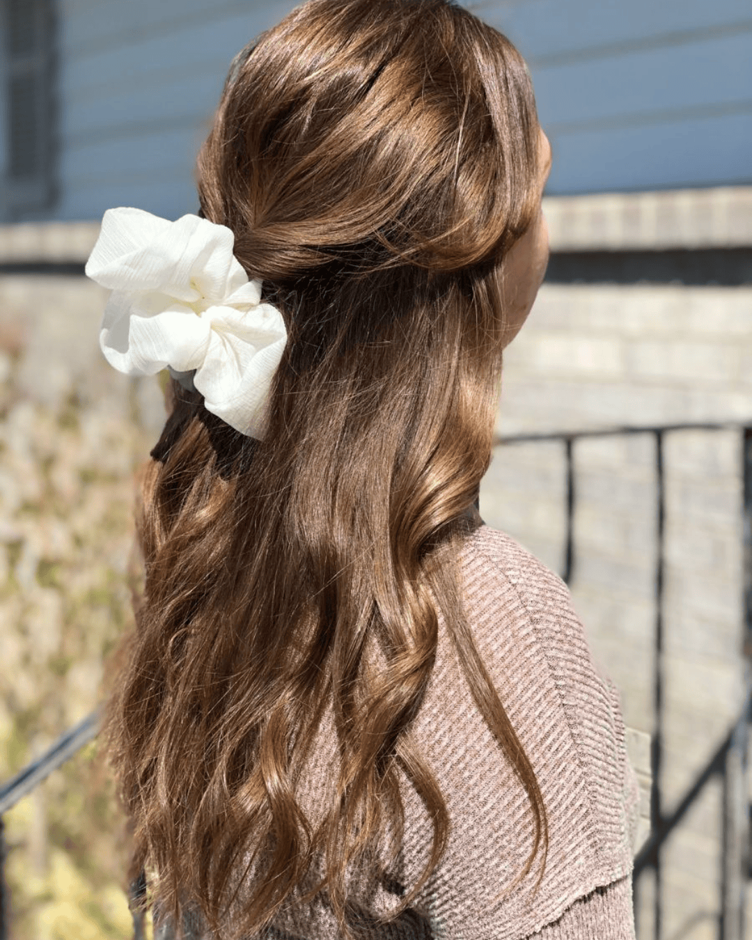 oily hair hairstyles half up do