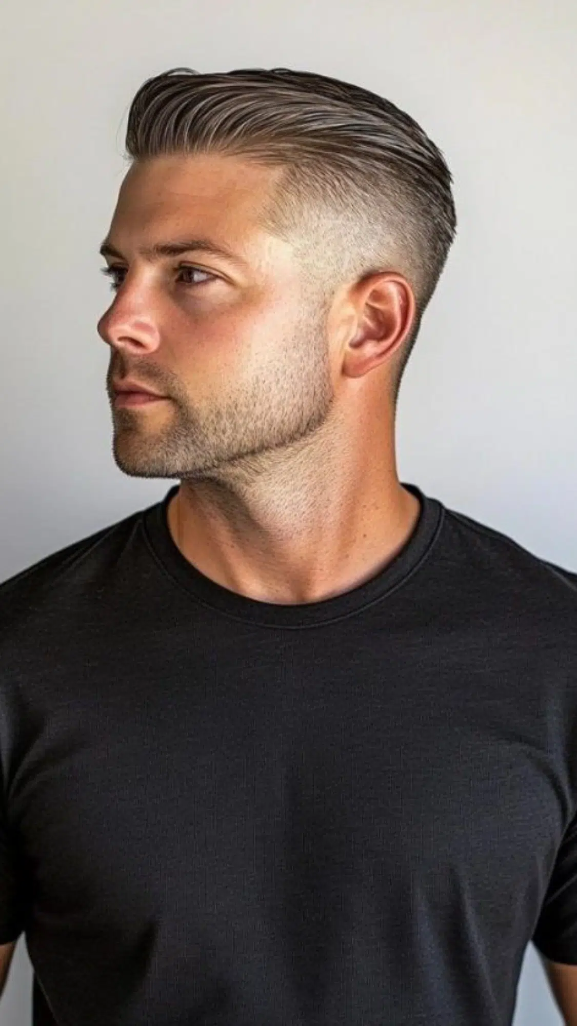 pompadour with taper