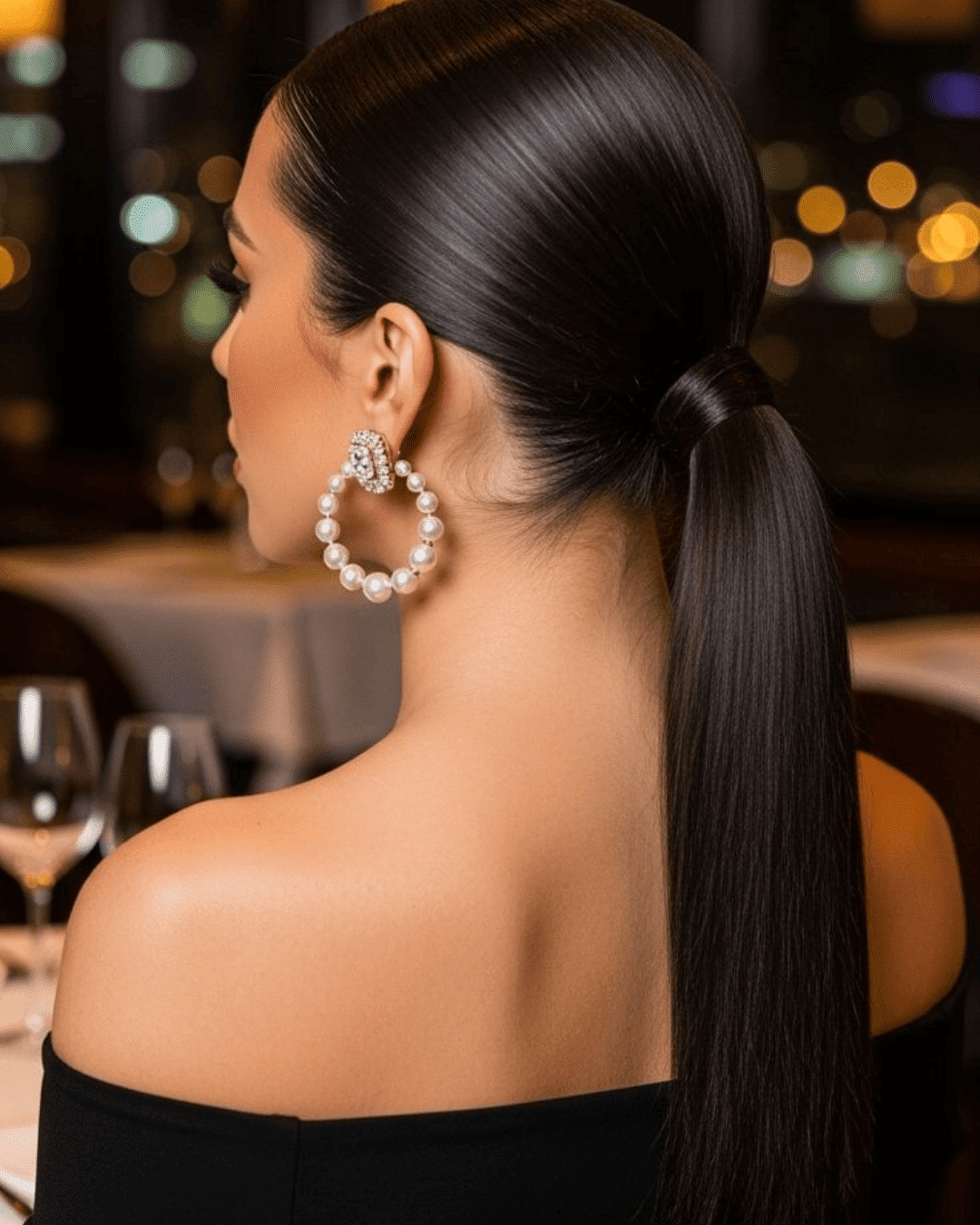sleek pony tail style
