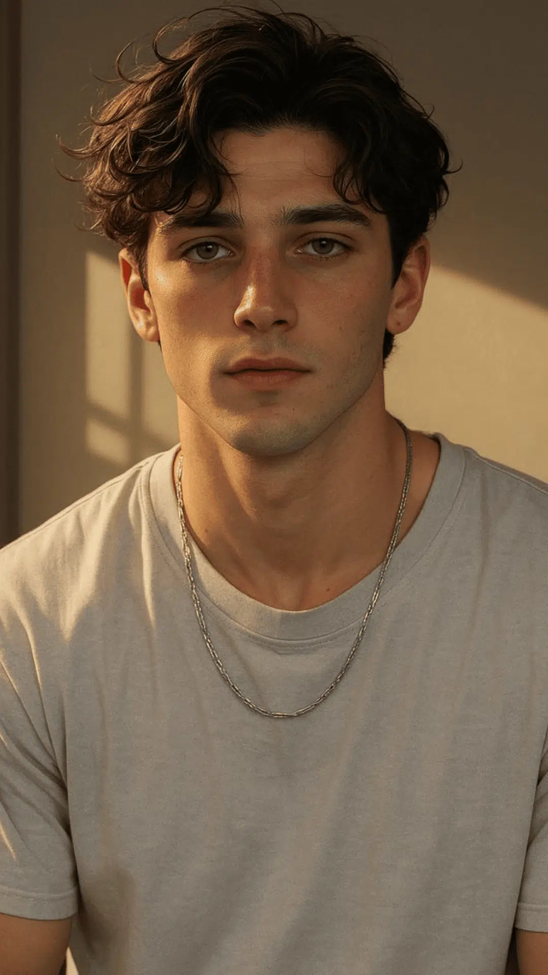 wavy side part