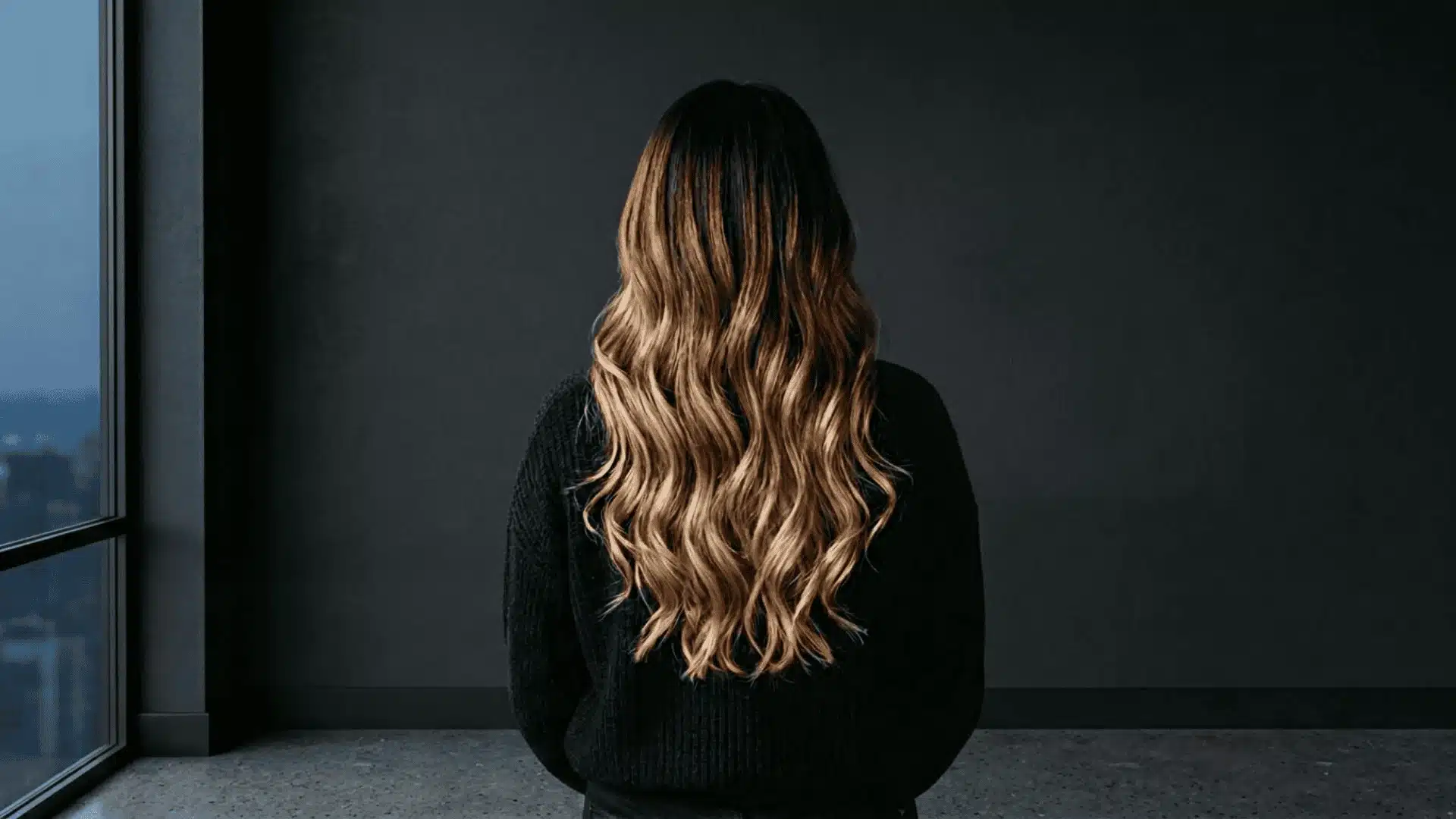 Balayage Cost Guide- Is $400 Fair and What Affects Price. A woman with golden balayage, seen from behind