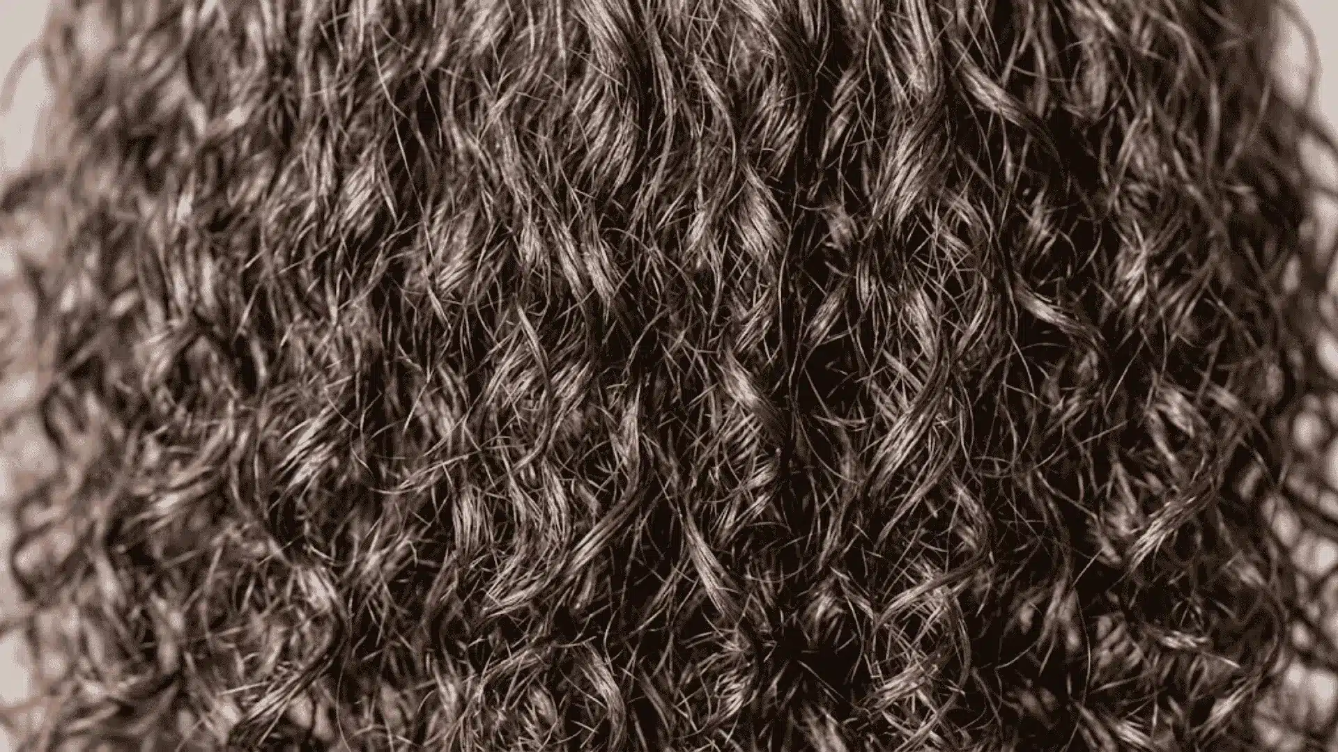 Close-up of overhydrated curly hair showing a limp, mushy texture, high shine, and loss of defined coil structure
