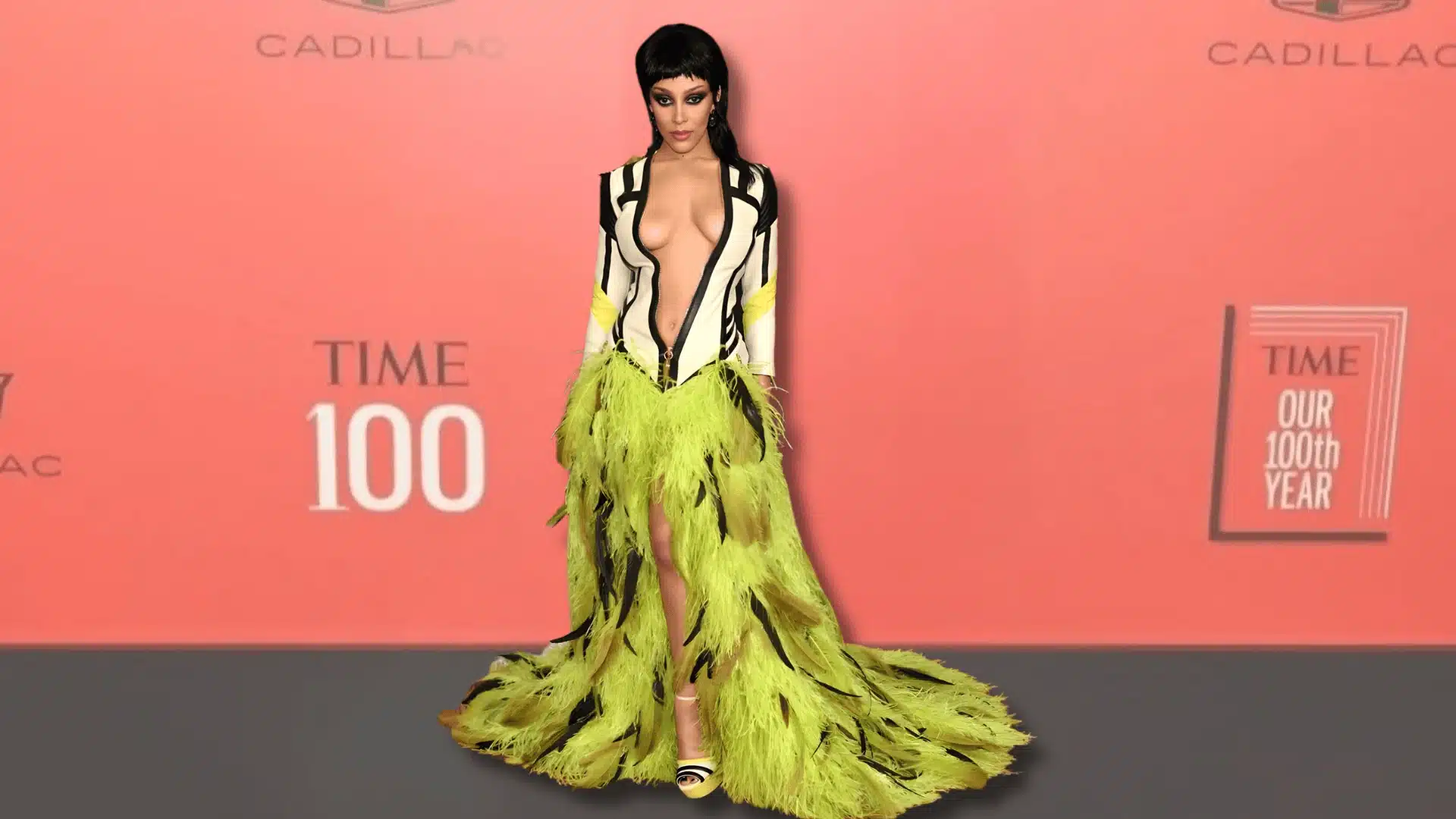 Doja Cat with a bold mullet hairstyle during a 2025 public appearance