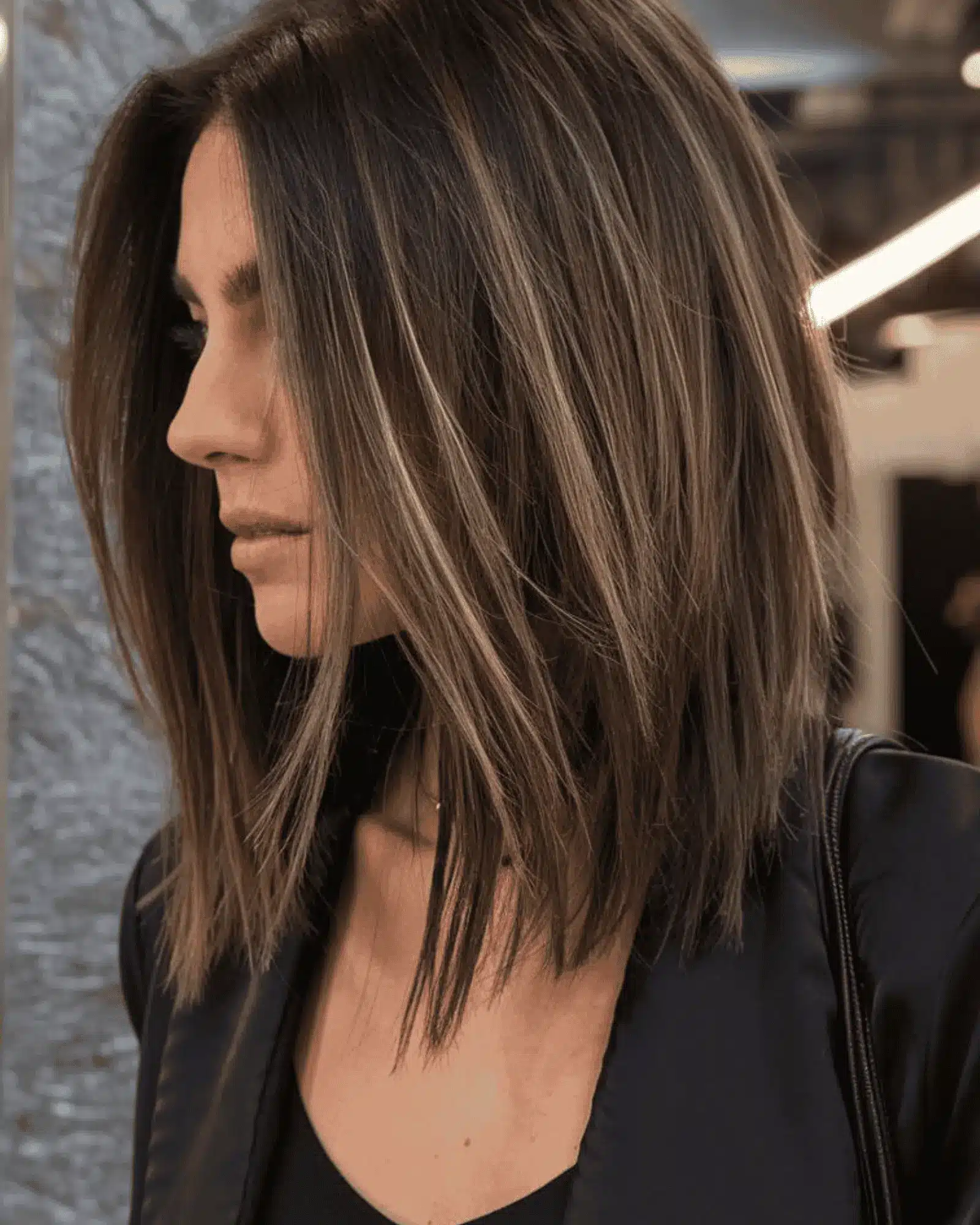 angled lob haircut